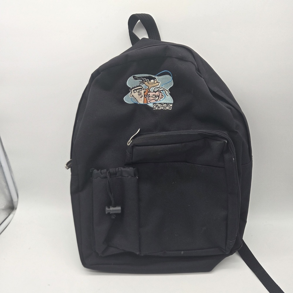 Vintage Cartoon Network Ed Edd N Eddy Embroidered Black Everest Backpack Rare